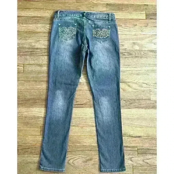 C-Jes Women's skinny jeans size 17 mid-rise stretch denim - Picture 2 of 9